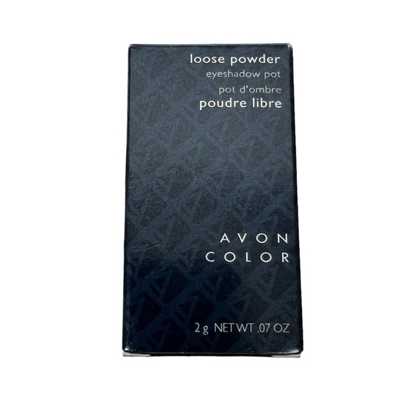 AVON Loose Powder Eyeshadow Pot Shade Frost Shimmer Silver White - Picture 4 of 7